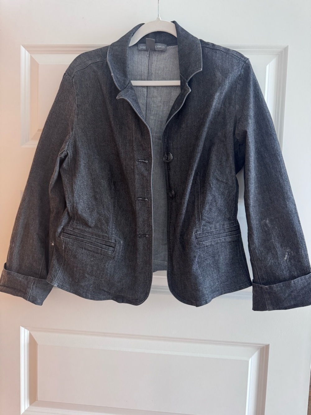 Josephine Chaus Dark Gray Denim Blazer